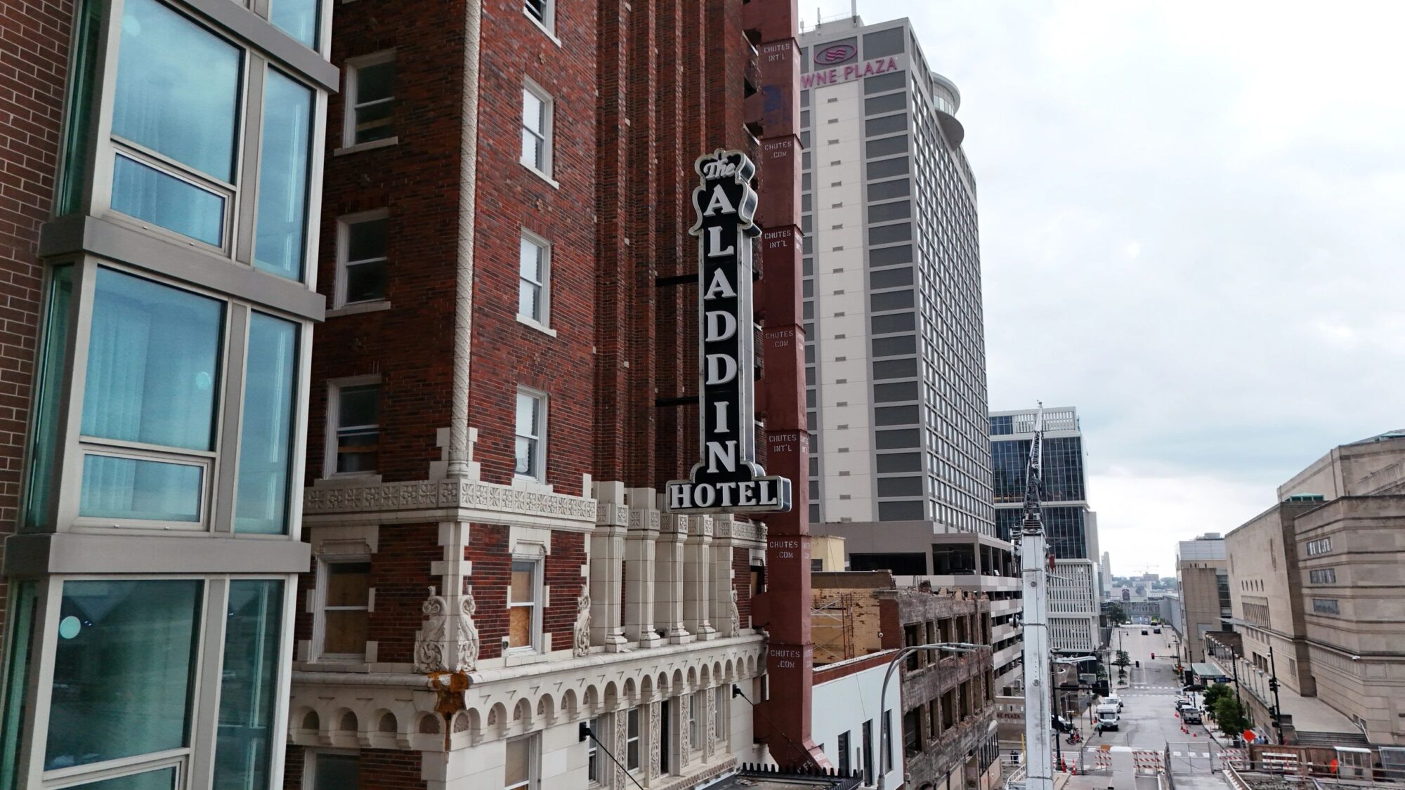 Historic Aladdin Hotel exterior view