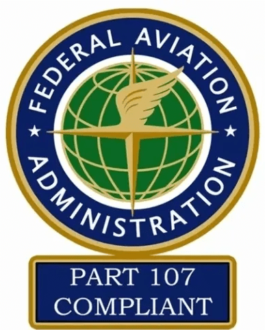 Federal Aviation Administration Part 107 compliance badge